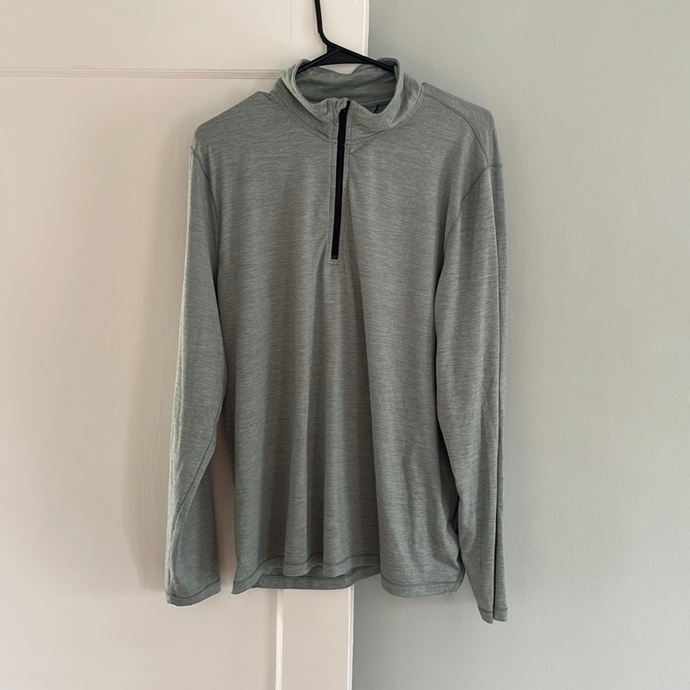 Abercrombie and Fitch Light Green Quarter zip